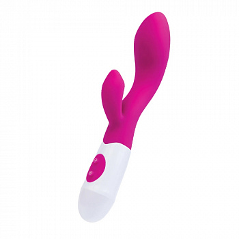 Вибратор с клиторальным стимулятором TOYFA A-Toys Fela, силикон, розовый, 20,5 см