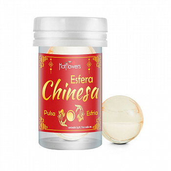 Интимный гель Chinesa Esfera с охлаждающе-пульсирующим эффектом (2 шарика по 3 гр.)
