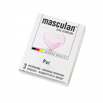 Презервативы masculan Pur № 3 утонченные, 18,5 см, 5.3 см, 3 шт.