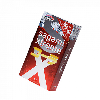 Презервативы Sagami, xtreme, cola, латекс, 19 см, 5,2 см, 10 шт.